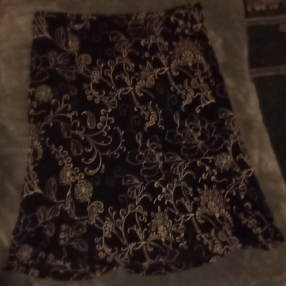 Express Blue and Black Embellished Mini Skirt
